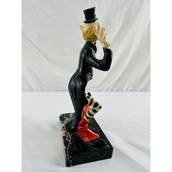 Vintage Fontanini Depose Italy 943 Silly Clown Figurine On Carrara Marble Base - Picture 9 of 16